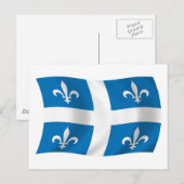 Carte postale du drapeau du Québec (Devant / Derrière)