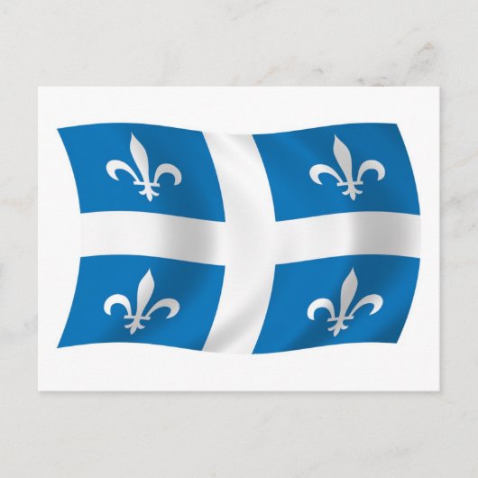 Carte postale du drapeau du Québec (Devant)
