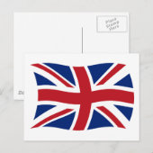 Carte postale du drapeau du Royaume-Uni (Devant / Derrière)