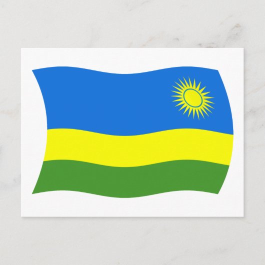 Carte postale du drapeau du Rwanda (Devant)