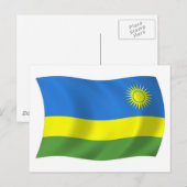 Carte postale du drapeau du Rwanda (Devant / Derrière)