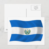 Carte postale du drapeau du Salvador (Devant / Derrière)