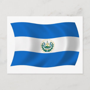 Carte postale du drapeau du Salvador