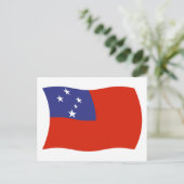 Carte postale du drapeau du Samoa (Debout devant)
