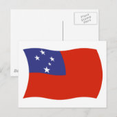 Carte postale du drapeau du Samoa (Devant / Derrière)