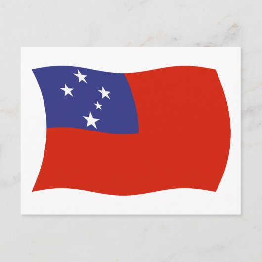 Carte postale du drapeau du Samoa (Devant)