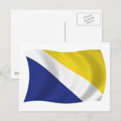 Carte postale du drapeau du Schleswig du Nord (Devant / Derrière)