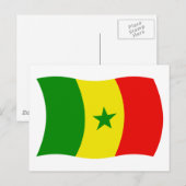 Carte postale du drapeau du Sénégal (Devant / Derrière)
