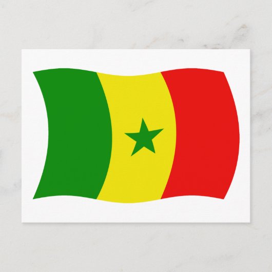 Carte postale du drapeau du Sénégal (Devant)