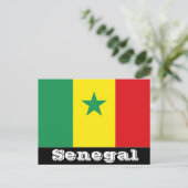 Carte postale du drapeau du Sénégal (Debout devant)