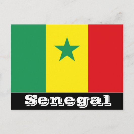 Carte postale du drapeau du Sénégal (Devant)