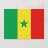 Carte postale du drapeau du Sénégal (Devant)