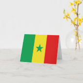 Carte postale du drapeau du Sénégal (Fleur jaune)