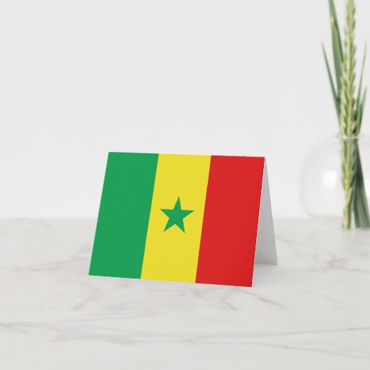Carte postale du drapeau du Sénégal (Devant)