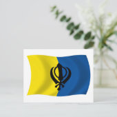 Carte postale du drapeau du sikhisme (Debout devant)