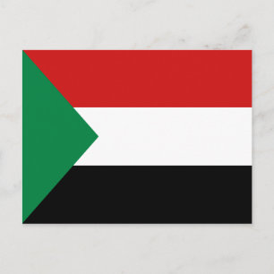 Carte postale du drapeau du Soudan