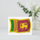 Carte postale du drapeau du Sri Lanka (Debout devant)
