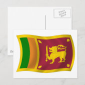 Carte postale du drapeau du Sri Lanka (Devant / Derrière)