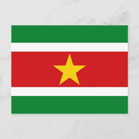 Carte postale du drapeau du Suriname (Devant)