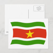 Carte postale du drapeau du Suriname (Devant / Derrière)