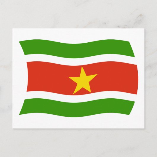 Carte postale du drapeau du Suriname (Devant)