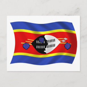 Carte postale du drapeau du Swaziland