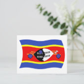 Carte postale du drapeau du Swaziland (Debout devant)