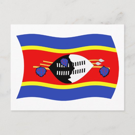Carte postale du drapeau du Swaziland (Devant)