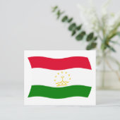 Carte postale du drapeau du Tadjikistan (Debout devant)