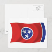 Carte postale du drapeau du Tennessee (Devant / Derrière)