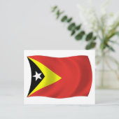 Carte postale du drapeau du Timor oriental (Debout devant)