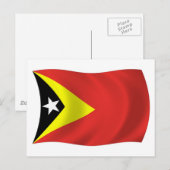 Carte postale du drapeau du Timor oriental (Devant / Derrière)