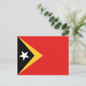 Carte postale du drapeau du Timor oriental (Debout devant)