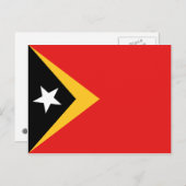 Carte postale du drapeau du Timor oriental (Devant / Derrière)