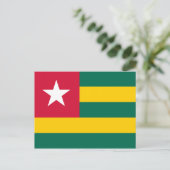Carte postale du drapeau du Togo (Debout devant)