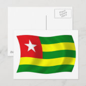 Carte postale du drapeau du Togo (Devant / Derrière)