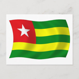 Carte postale du drapeau du Togo