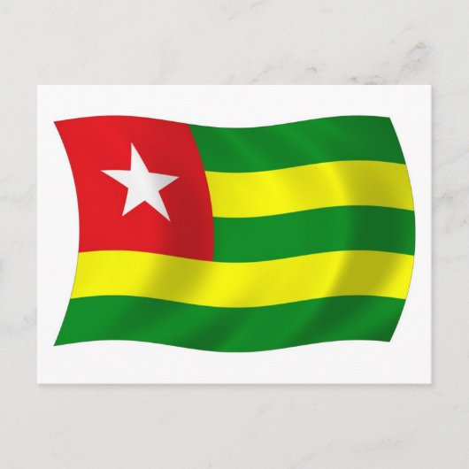 Carte postale du drapeau du Togo (Devant)