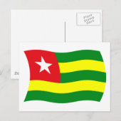 Carte postale du drapeau du Togo (Devant / Derrière)