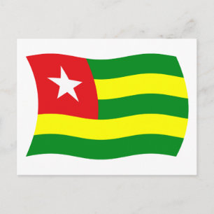 Carte postale du drapeau du Togo