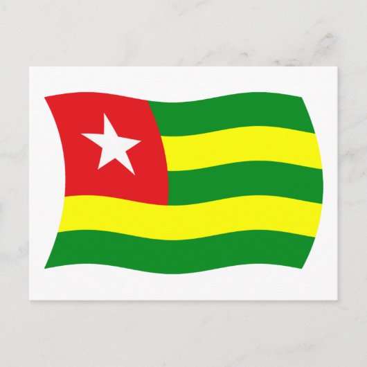 Carte postale du drapeau du Togo (Devant)