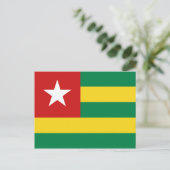 Carte postale du drapeau du Togo (Debout devant)
