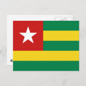 Carte postale du drapeau du Togo (Devant / Derrière)
