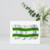 Carte postale du drapeau du Turkménistan (Debout devant)