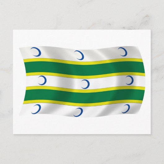 Carte postale du drapeau du Turkménistan (Devant)