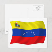 Carte postale du drapeau du Venezuela (Devant / Derrière)