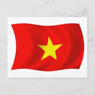 Carte postale du drapeau du Vietnam
