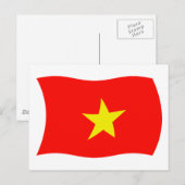 Carte postale du drapeau du Vietnam (Devant / Derrière)