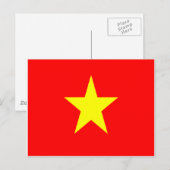 Carte postale du drapeau du Vietnam (Devant / Derrière)