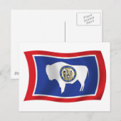 Carte postale du drapeau du Wyoming (Devant / Derrière)